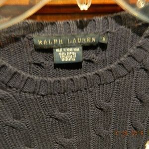 Dark grey Ralph Lauren pullover sweater.